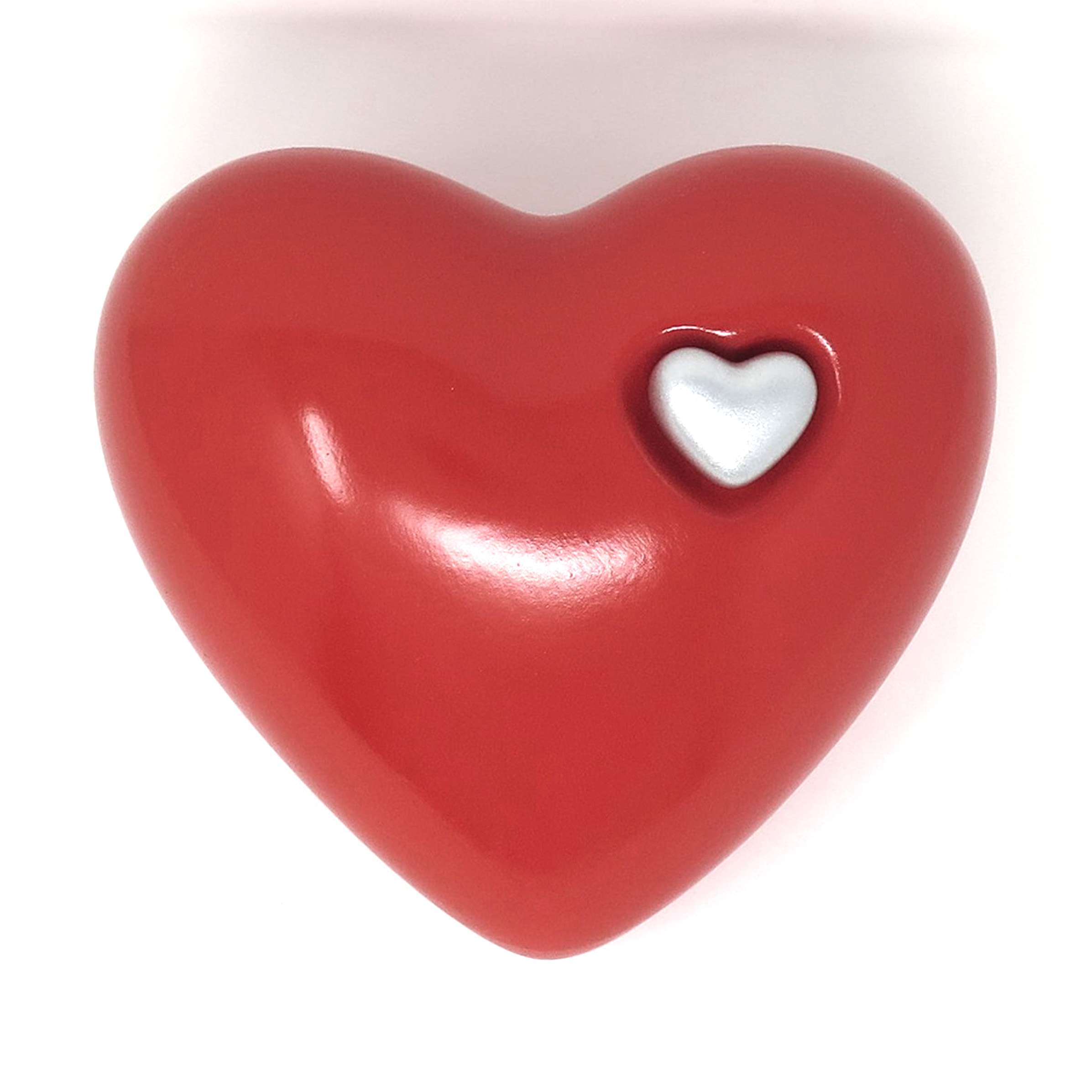 Tierurne in Herzform Rot