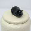 Meerschweinchenurne aus Keramik mit Meerschweinchen Figur aus Stein in Schwarz