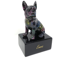Urne mit Französischer Bulldogge Figur