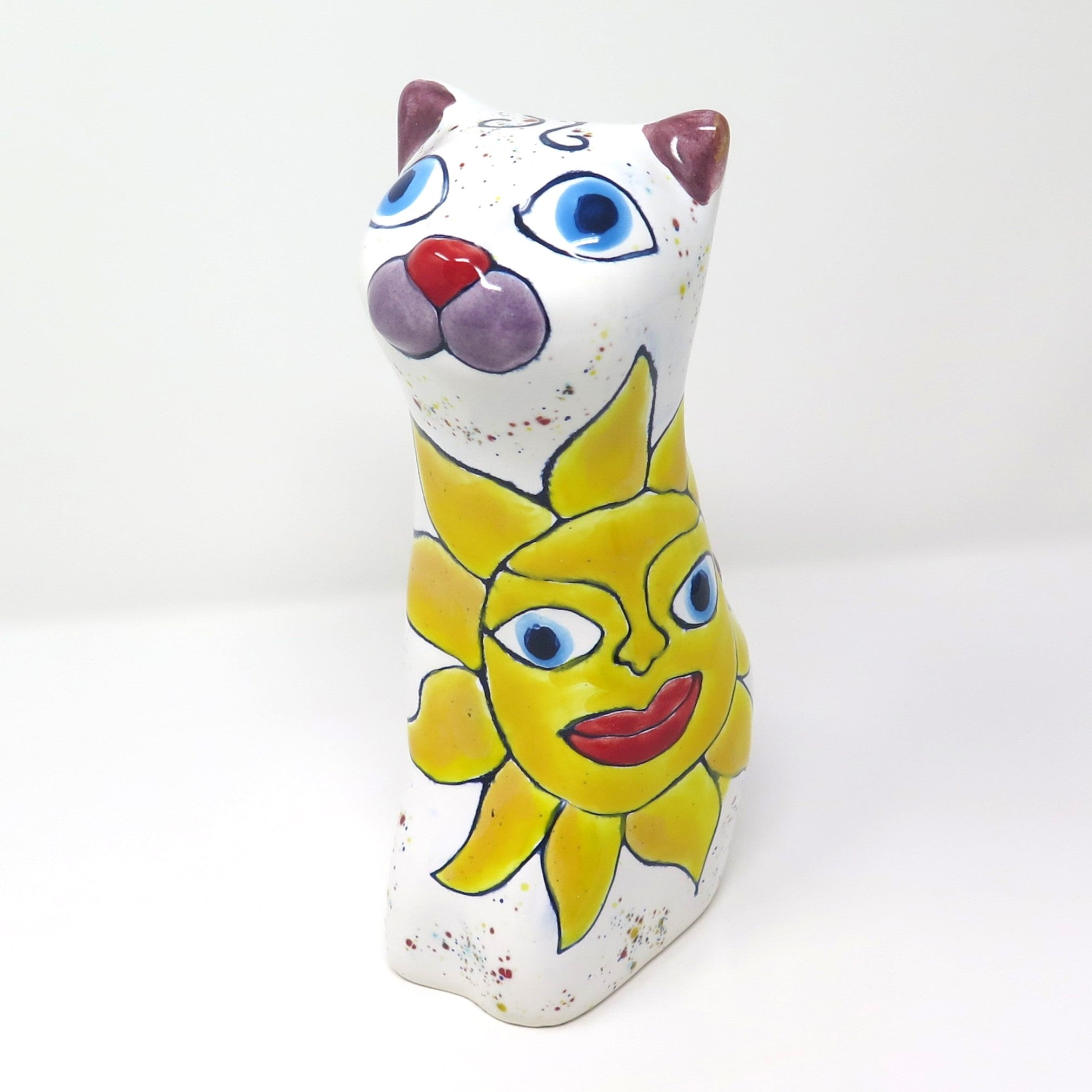 Künstlerurne in Katzenform "Happy"