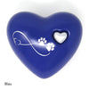 Tierurne in Herzform Blau mit Endlose Liebe Symbol