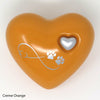 Tierurne in Herzform Creme-Orange mit Endlose Liebe Symbol