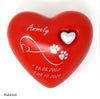Tierurne in Herzform Rubinrot mit Endlose Liebe Symbol