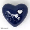 Tierurne in Herzform Ultramarin mit Endlose Liebe Symbol