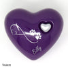 Tierurne in Herzform Violett mit Endlose Liebe Symbol