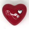 Tierurne in Herzform Rot mit Endlose Liebe Symbol