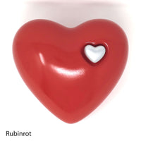Tierurne in Herzform Rot