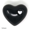Tierurne in Herzform Schwarz