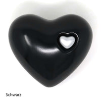 Tierurne in Herzform Schwarz