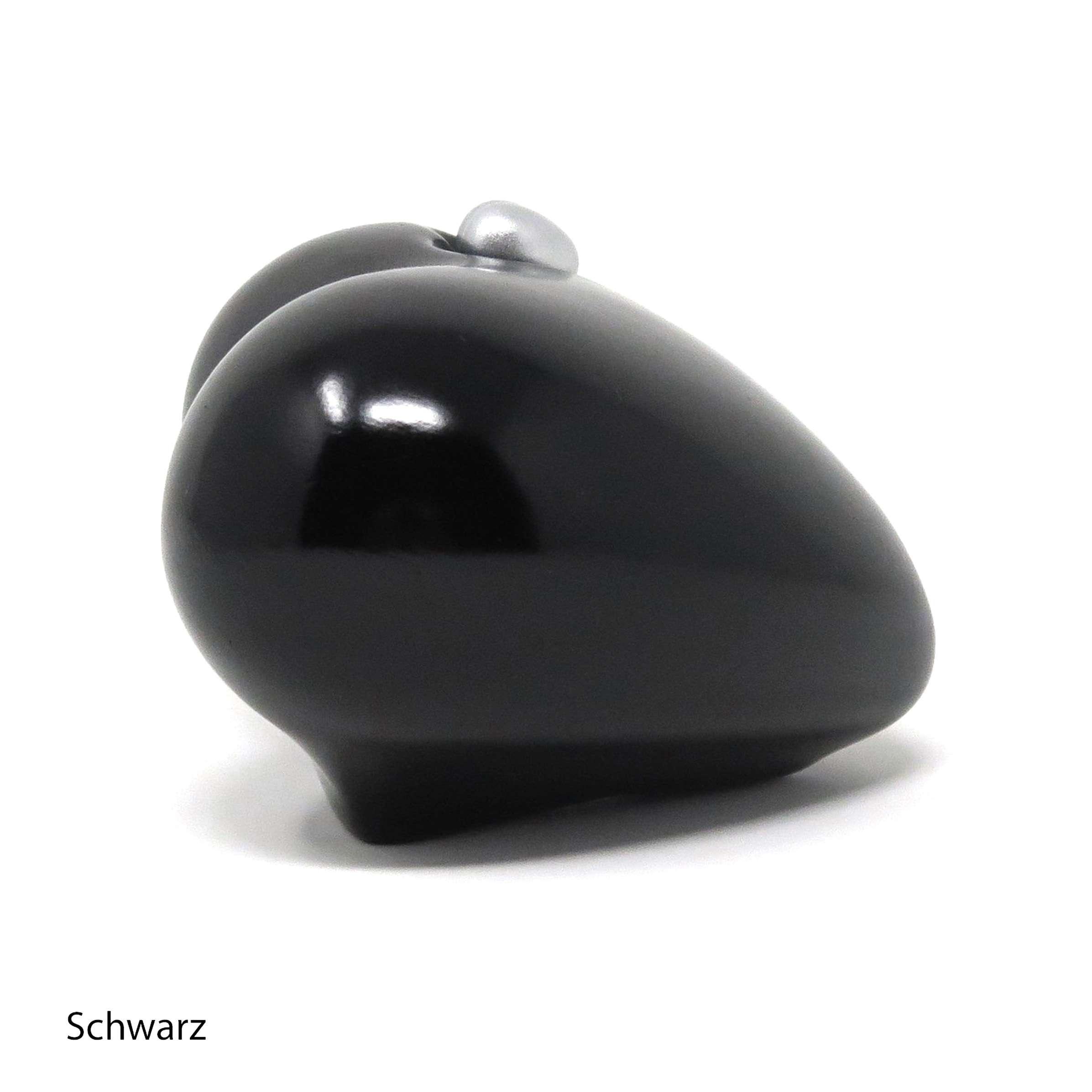 Tierurne in Herzform Schwarz