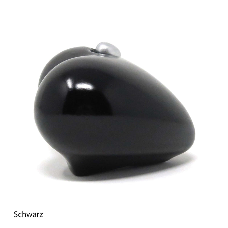 Tierurne in Herzform Schwarz