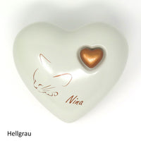 Katzenurne Herz Schlafende Katze in vielen Farben