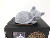 Holzurne für Tiere mit Steinkatze