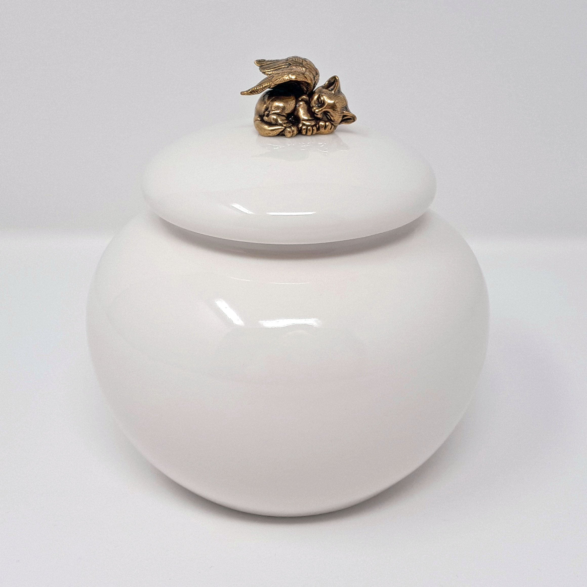 Tierurne aus Keramik Katzenurne Shiny