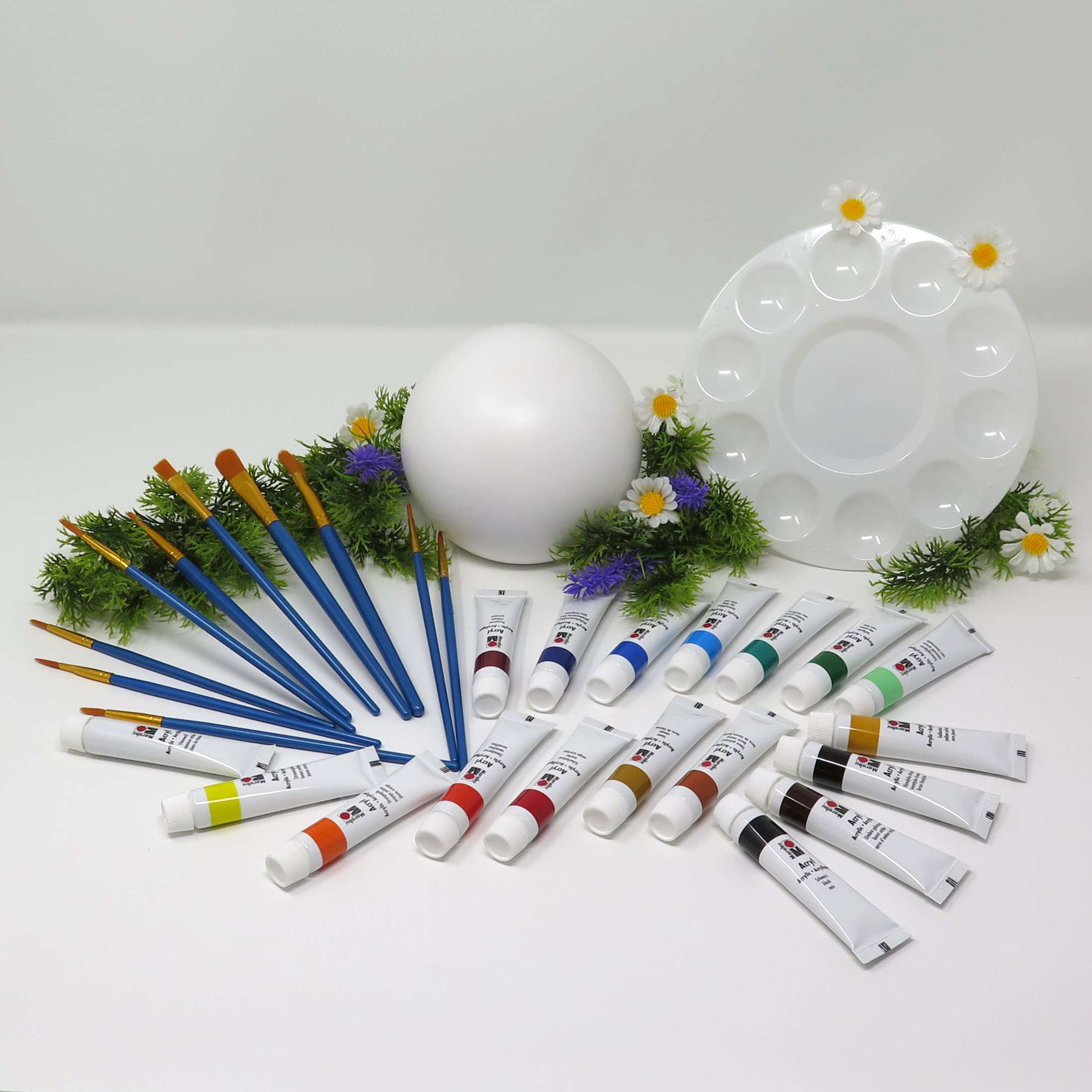 Urne zum selbst bemalen in Kugelform