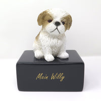 Shih Tzu Urne mit Shih Tzu Figur