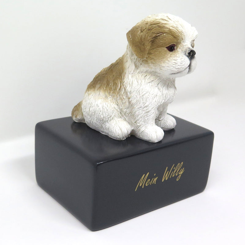 Shih Tzu Urne mit Shih Tzu Figur