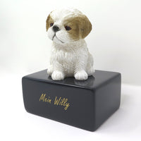 Shih Tzu Urne mit Shih Tzu Figur