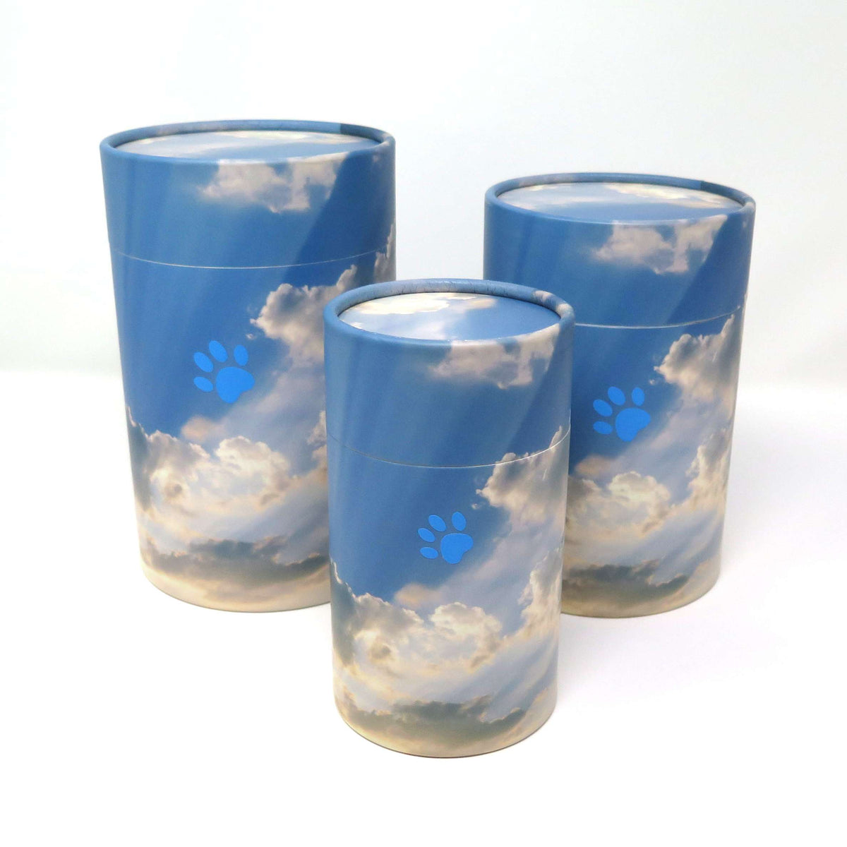 Streuurne mit Wolkenmotiv